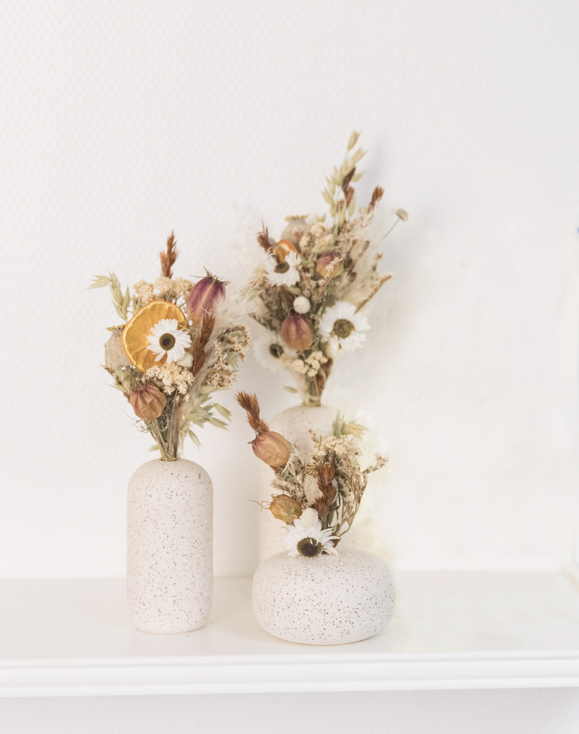 Trio de soliflores - Neige