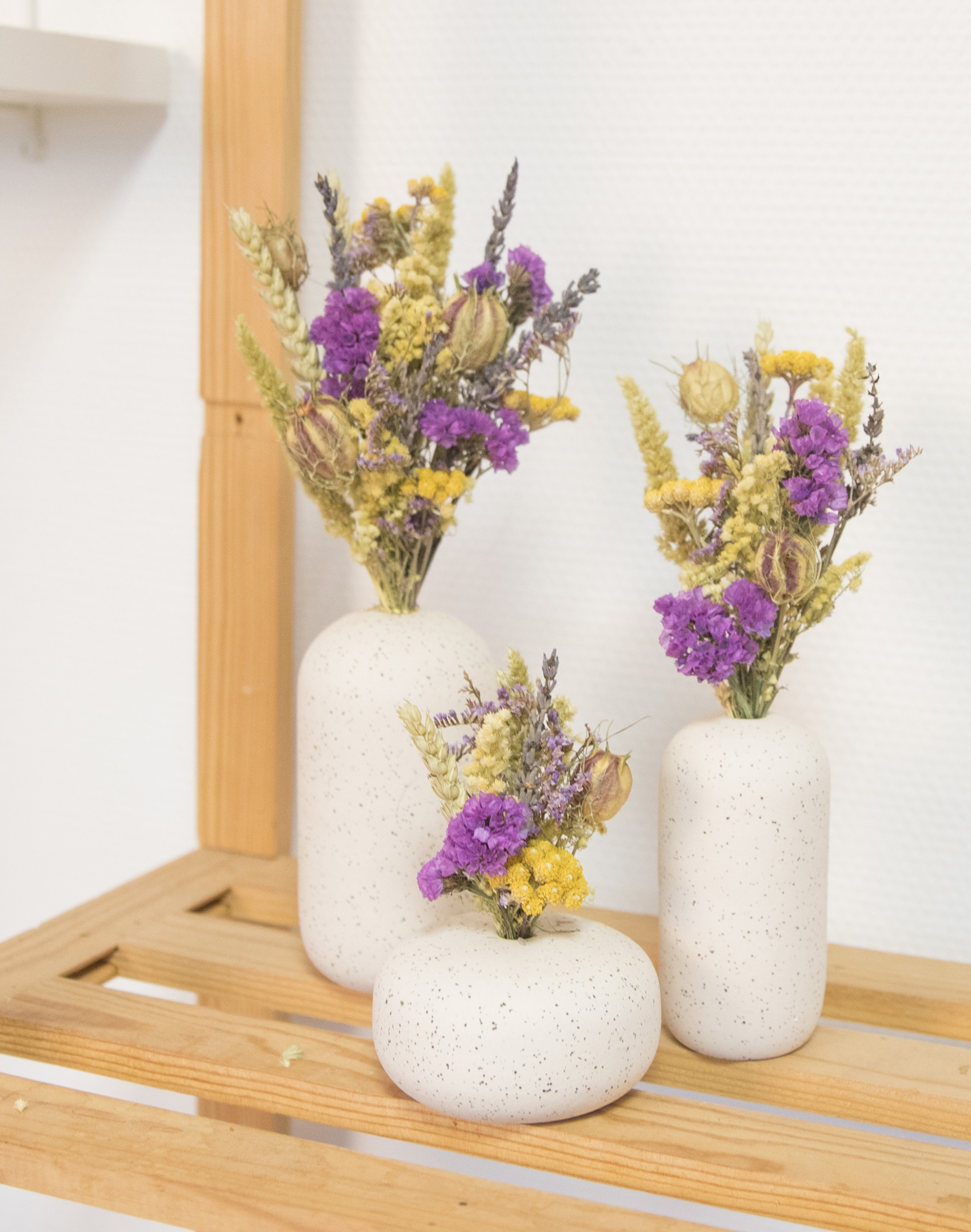 Trio de soliflores - Rose et Jaune