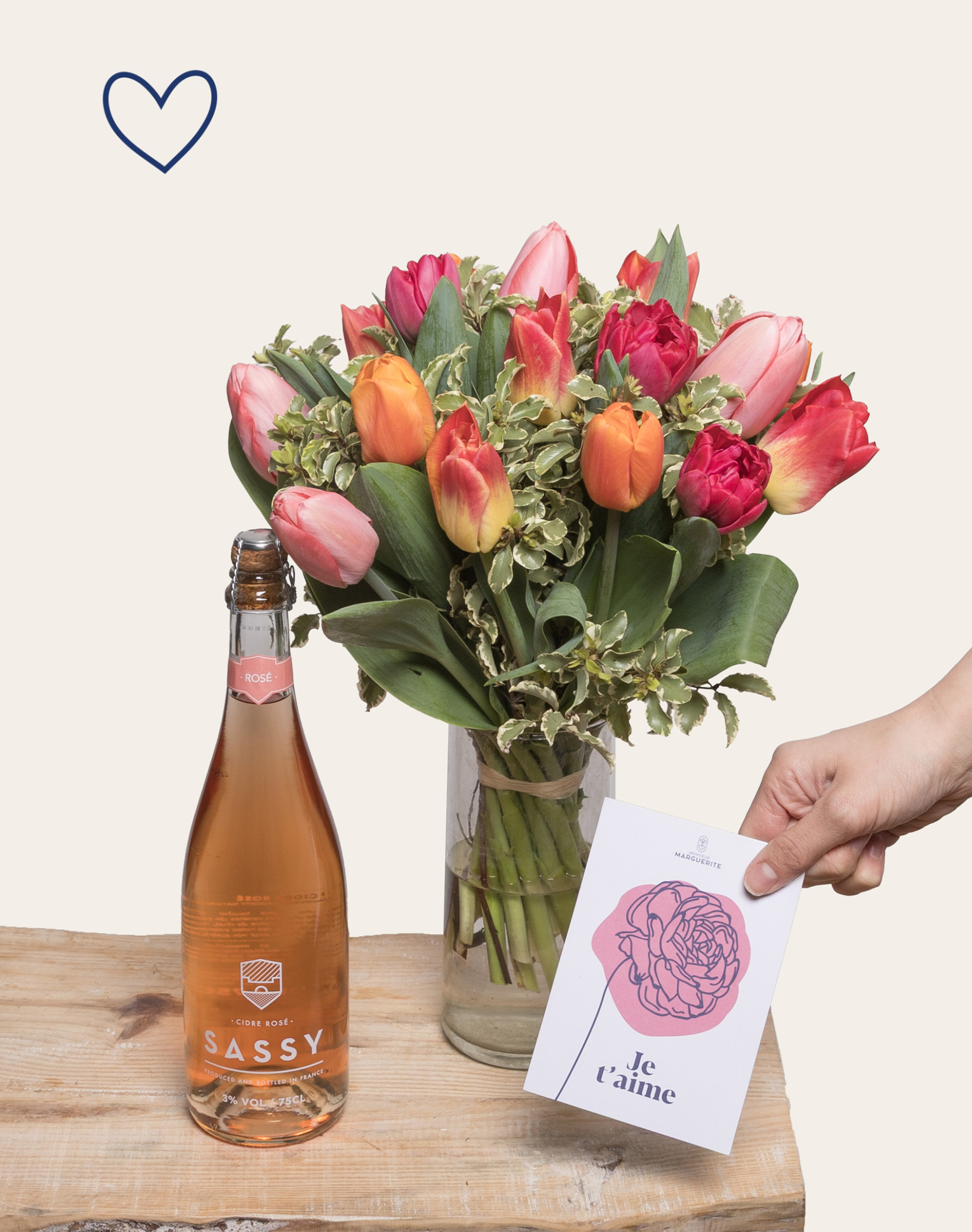 Pack Amour - Bouquet de Tulipes