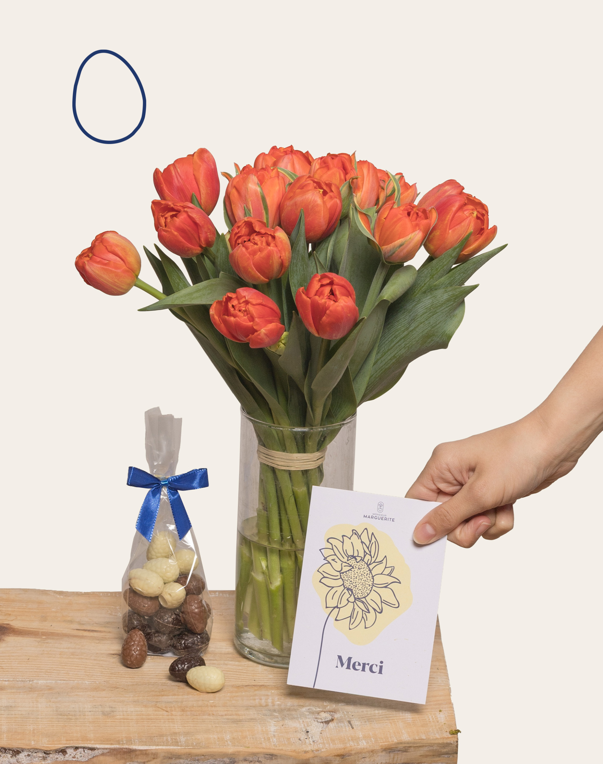 Pack Pâques : Botte de 15 Tulipes