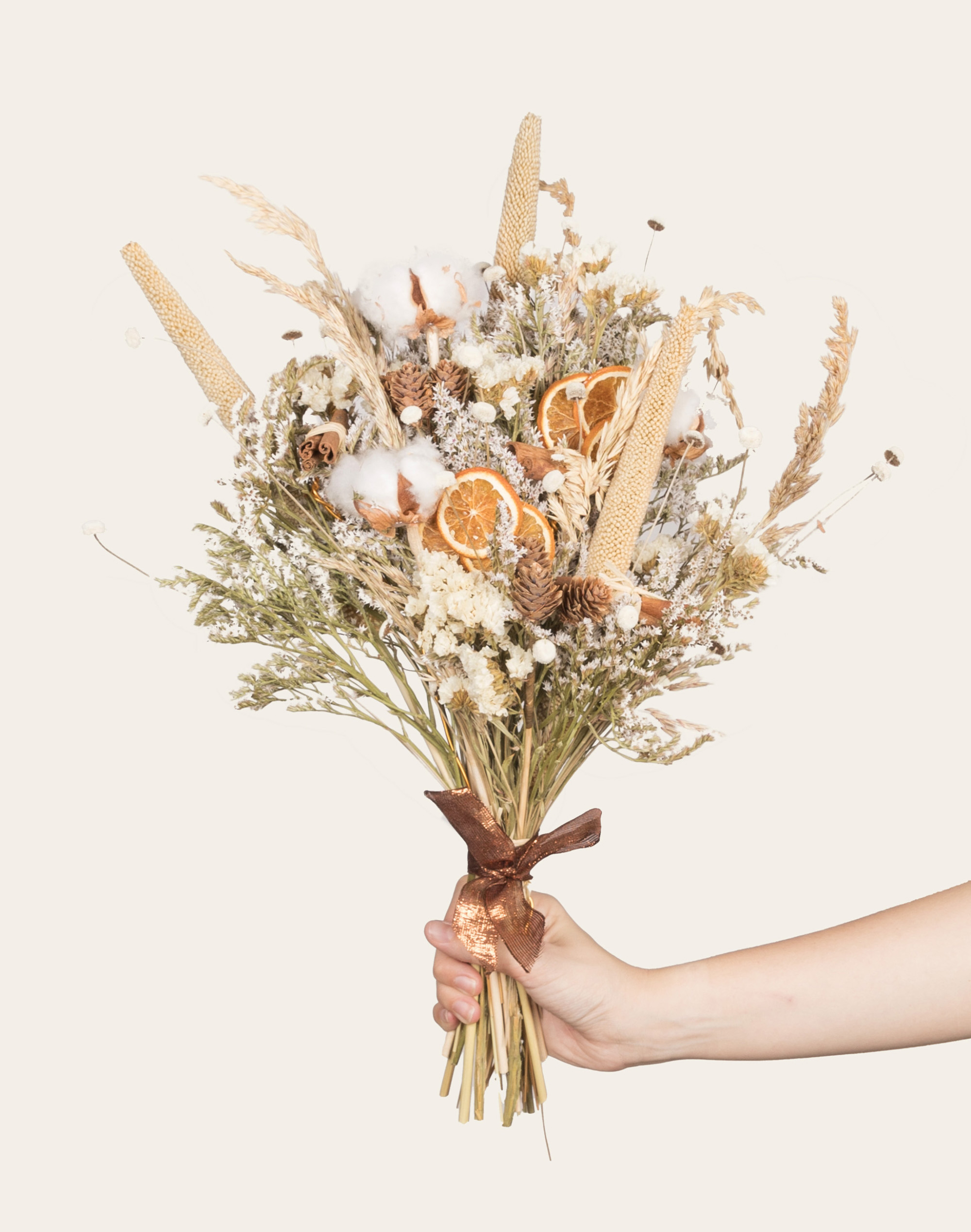 Neige - Bouquet de fleurs séchées