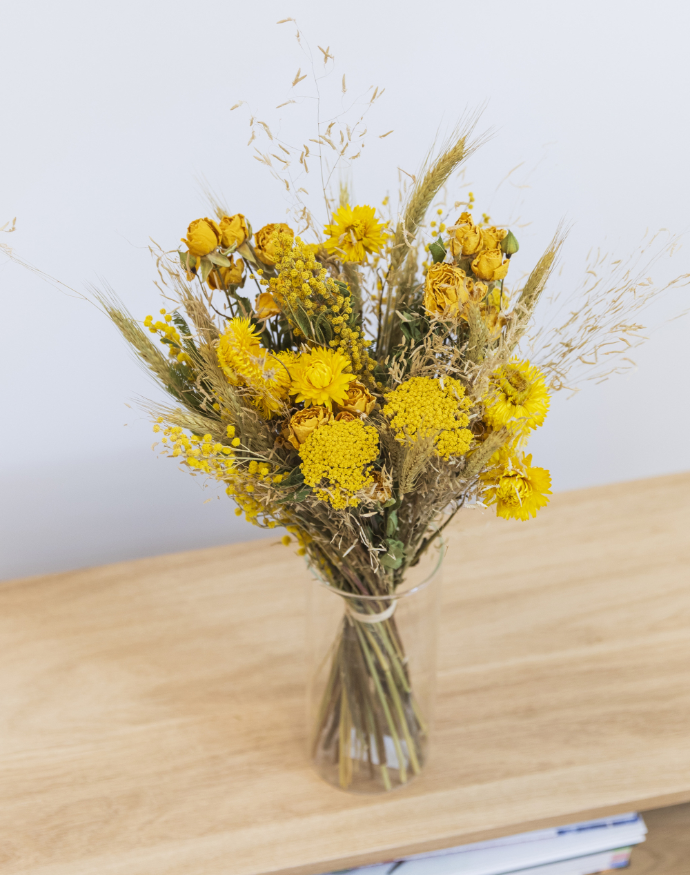 Féerie jaune - Bouquet de fleurs séchées