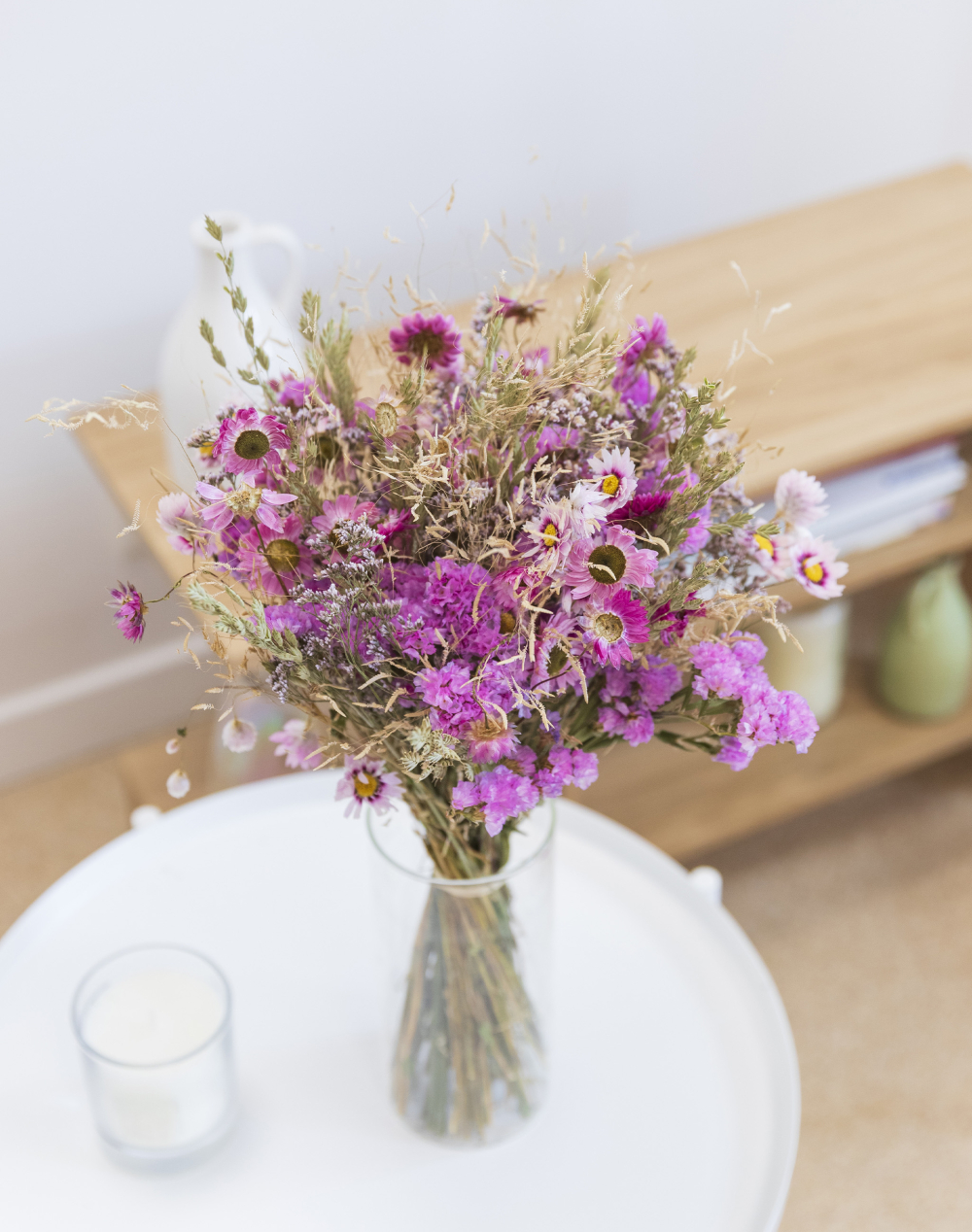 Féerie rose - Bouquet de fleurs séchées