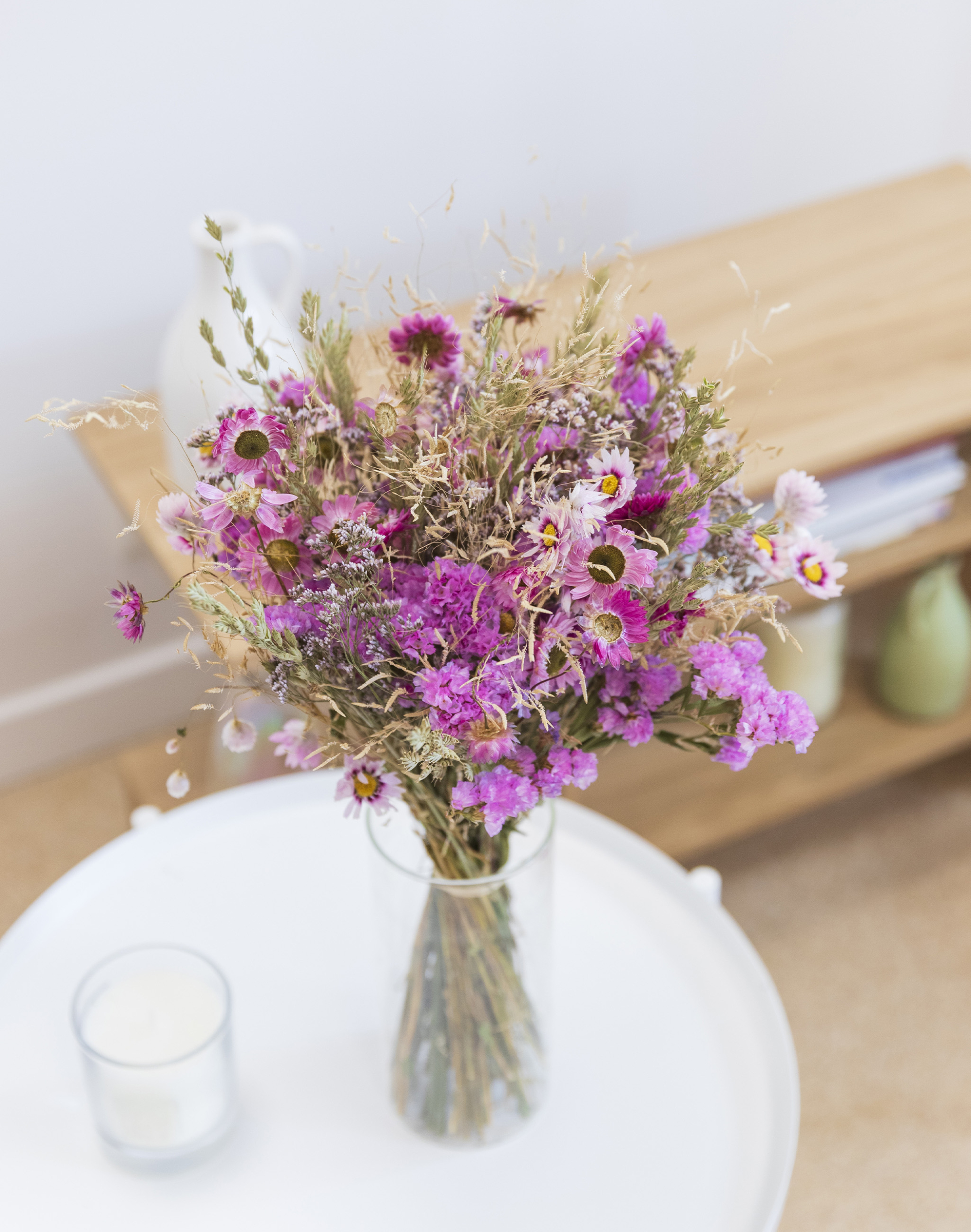 Féerie rose - Bouquet de fleurs séchées