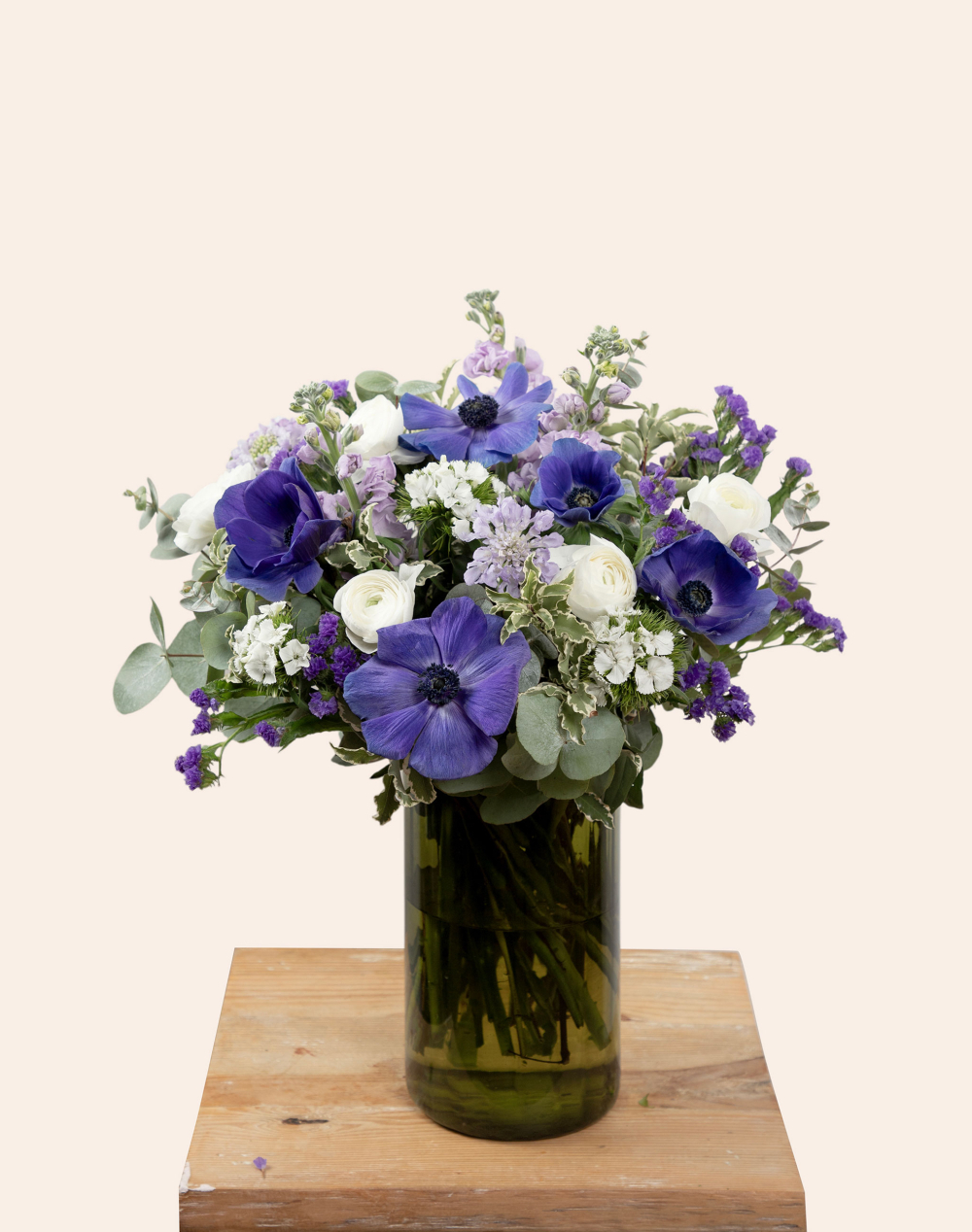 Bouquet signature - blanc et bleu