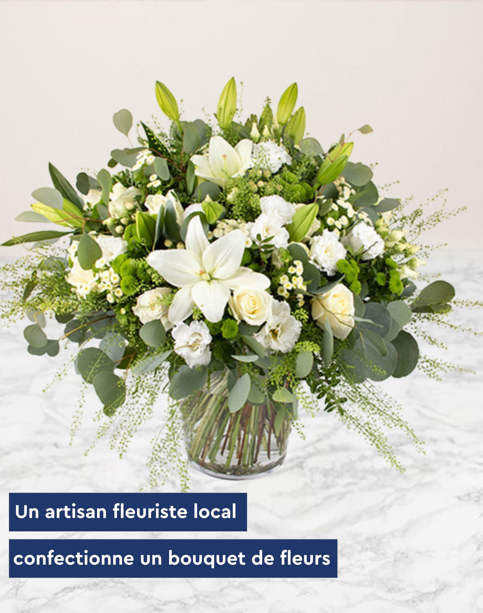 Bouquet de fleurs - Blanc - Classique – Monsieur Marguerite