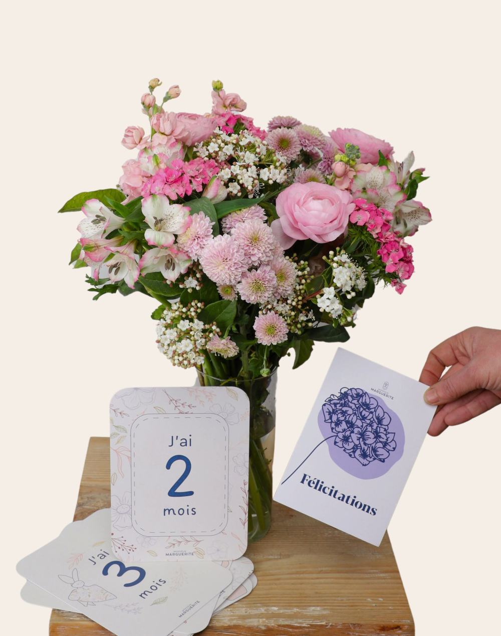 Pack Naissance - Bouquet de fleurs de saison