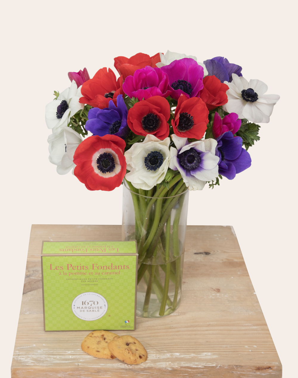 Duo Anémones et petits fondants pomme & caramel