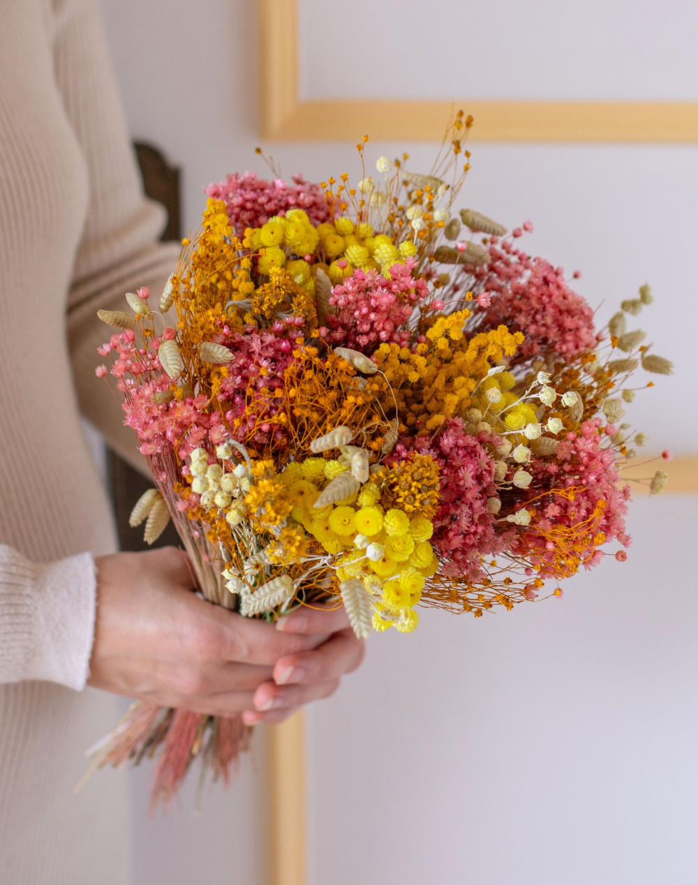 Tendre Mamie - Bouquet de fleurs séchées