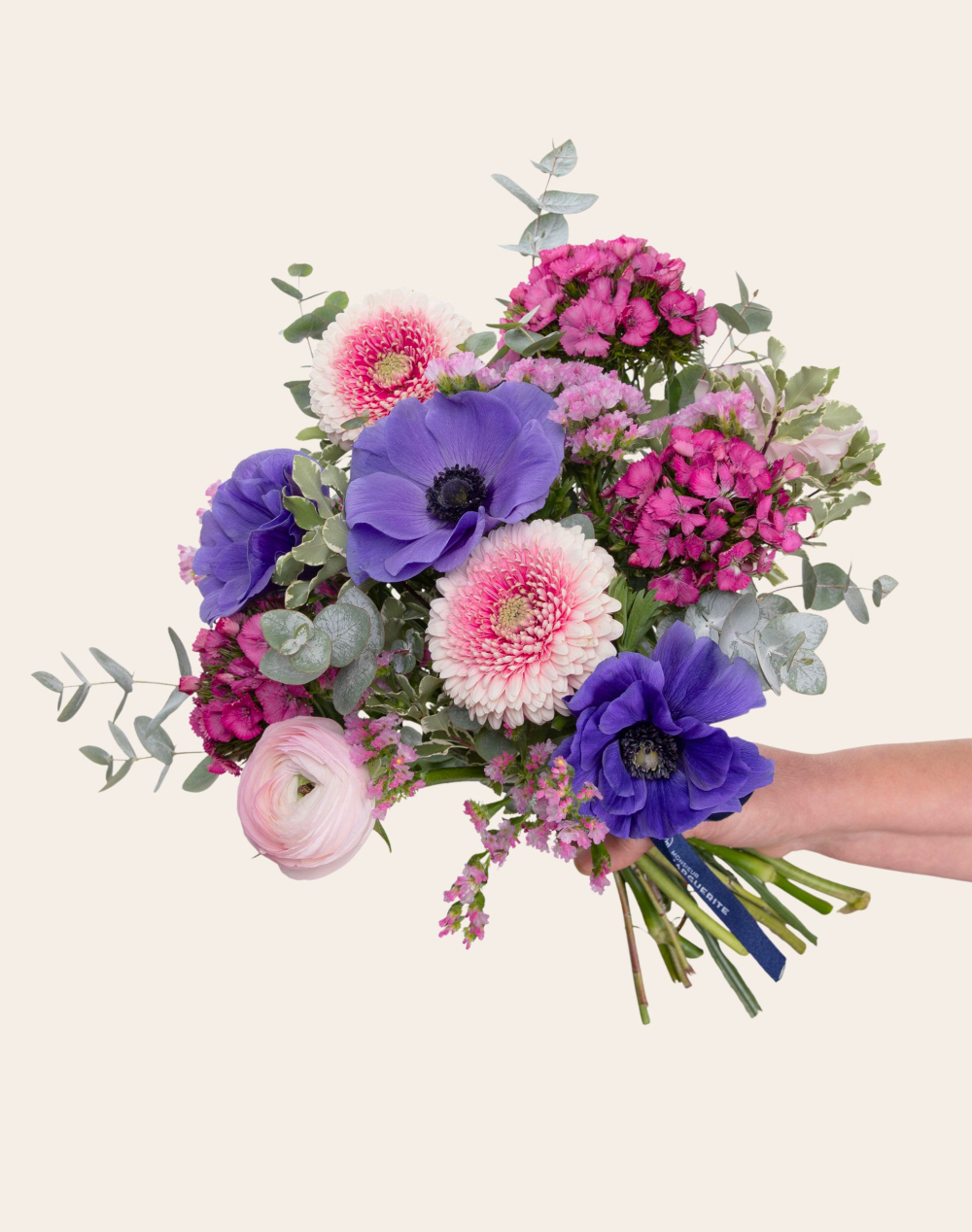 Bouquet du moment - Rose et bleu