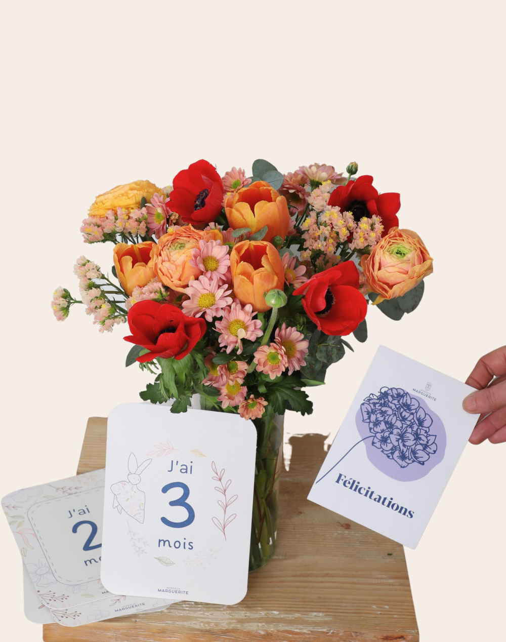 Pack Naissance - Bouquet de saison coloré
