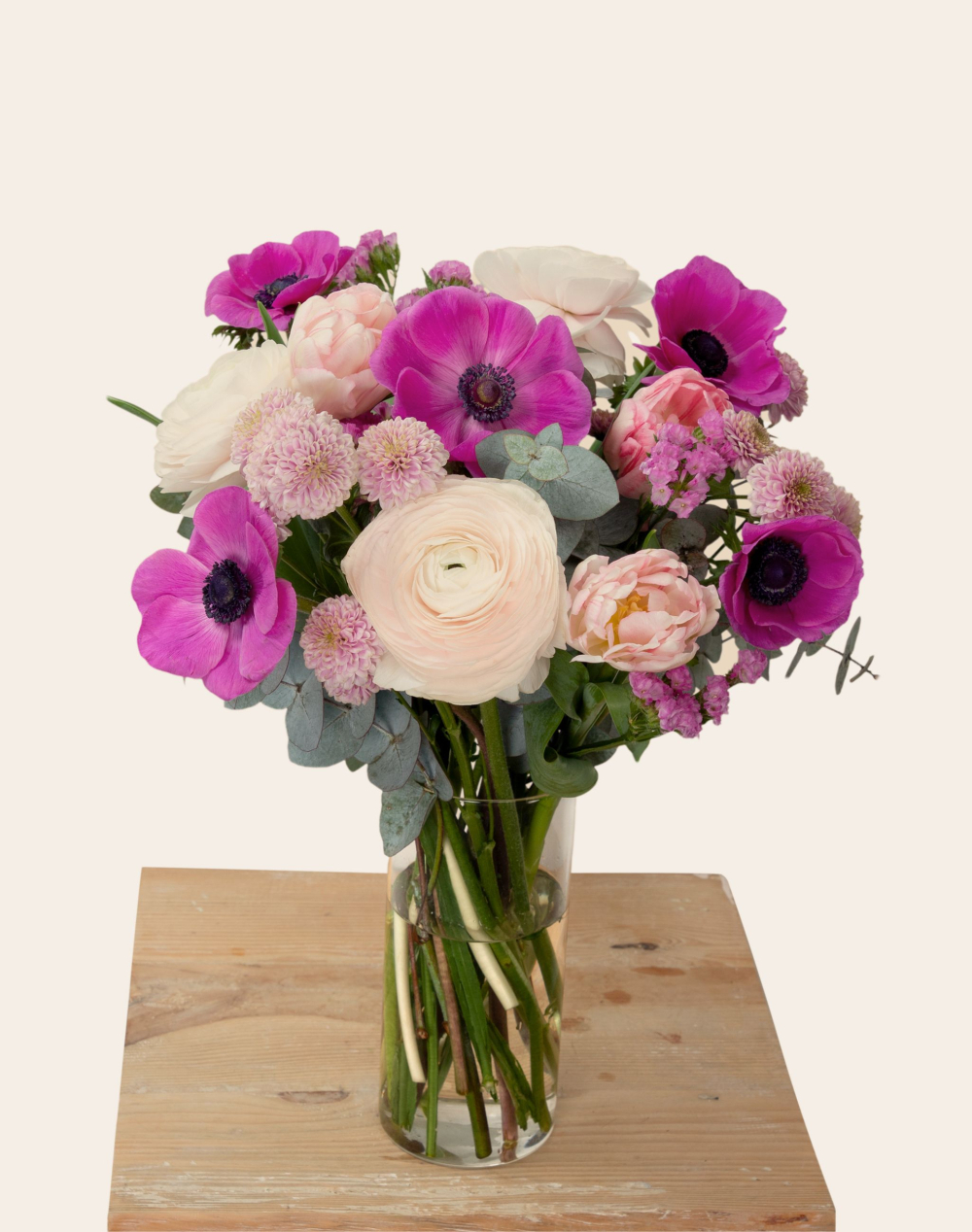 Pack Remerciement - Bouquet de saison rose