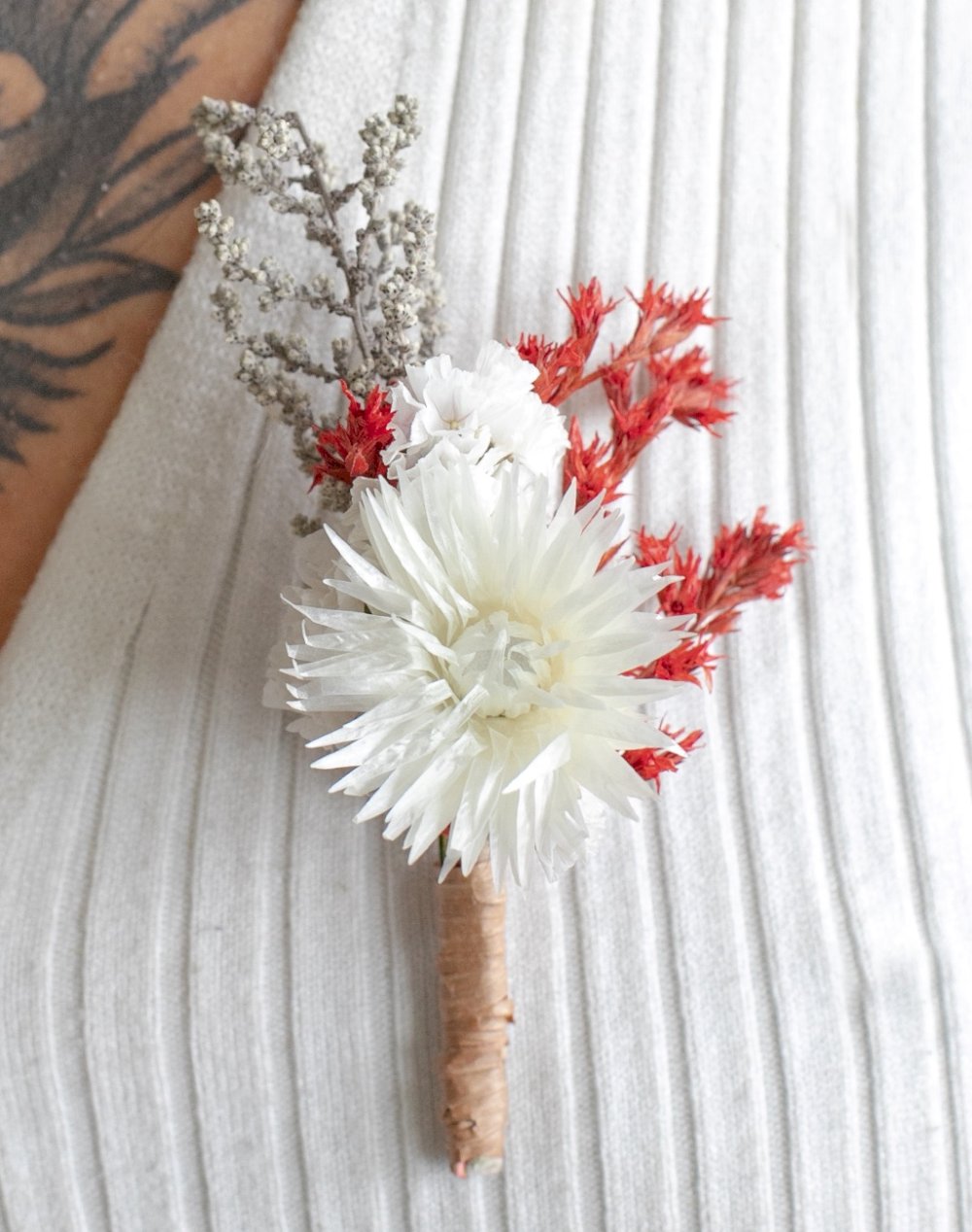 Trio de Boutonnières - Rouge