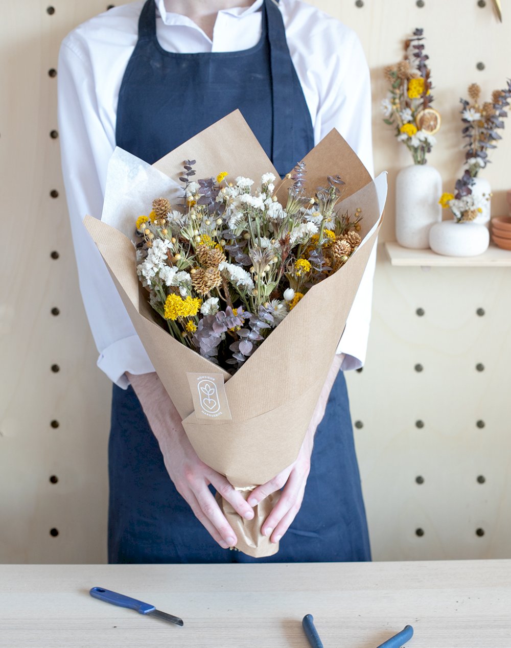 Ambre - Bouquet de fleurs séchées