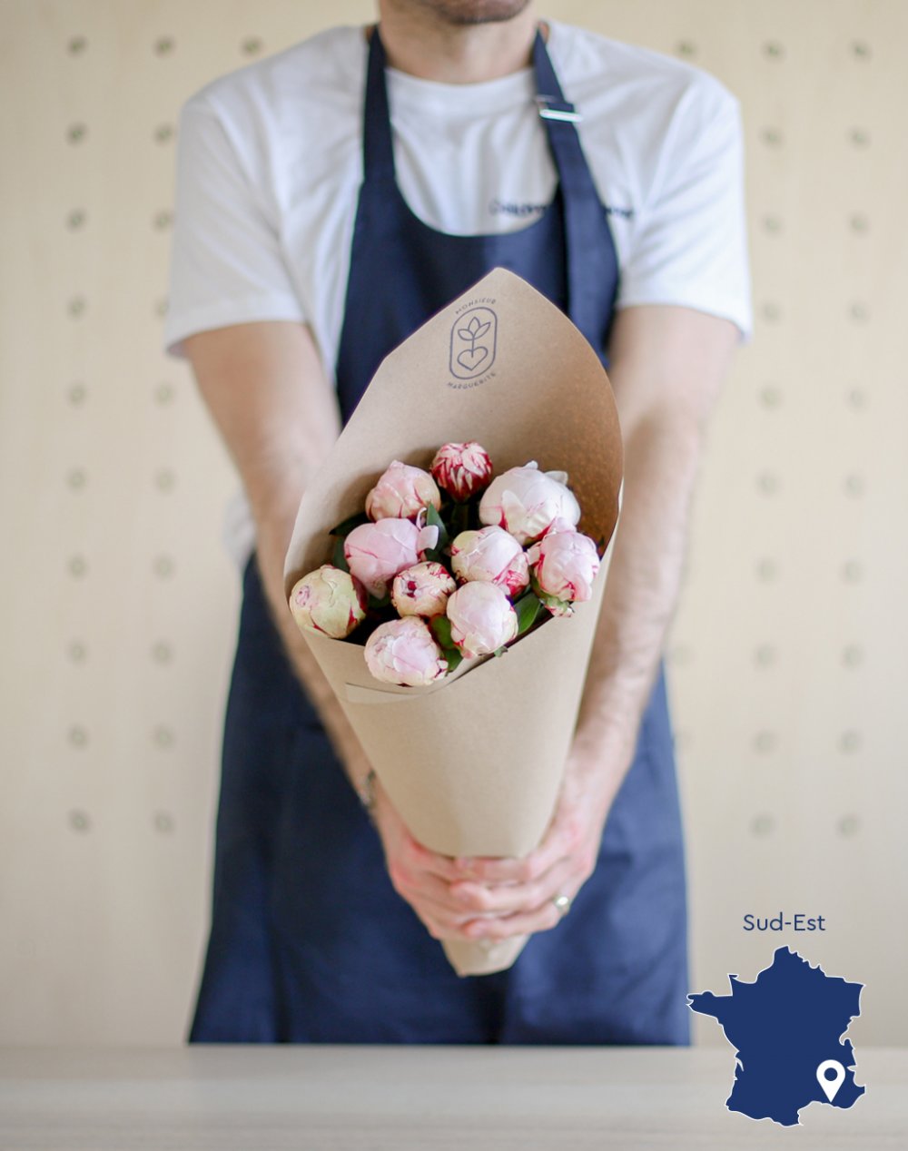 Botte de Pivoines Reine Hortense