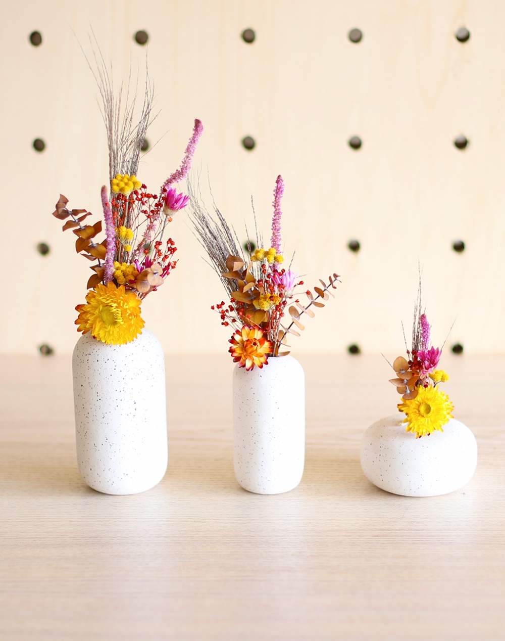 Trio de soliflores - Sable rose