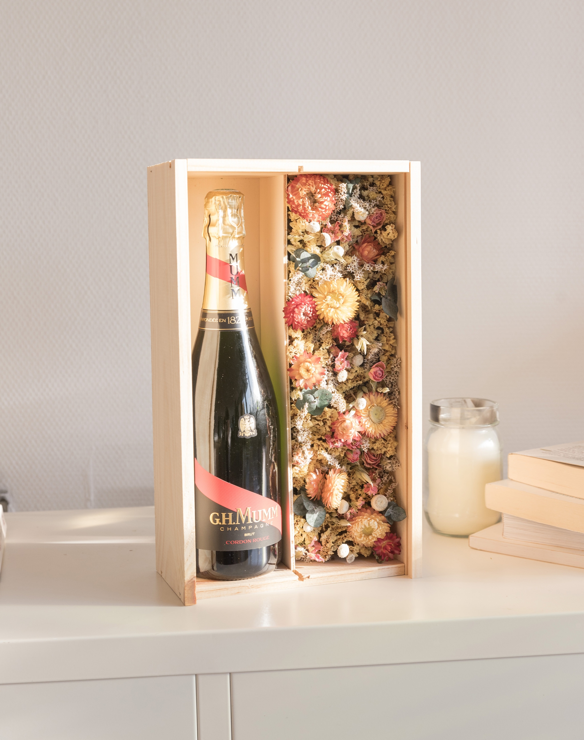 Coffret fleuri d'exception x Champagne